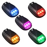 Luci per cabina, 5 luci solari stroboscopiche wireless per camion – LED RGB per tetto di auto, pickup, SUV, con telecomando