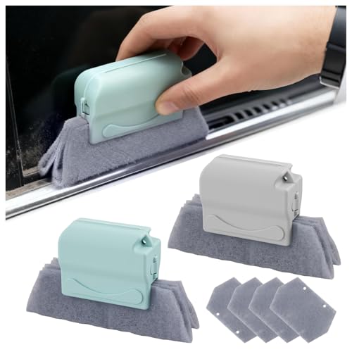 2PCS Car Magic Window Track Cleaner 2026 New Detachable Window Sill Cleaner Tool with Non-Slip Handle Windows Groove Cleaning Brush as Car Cleaning Supplies for Air Vents/Door Tracks