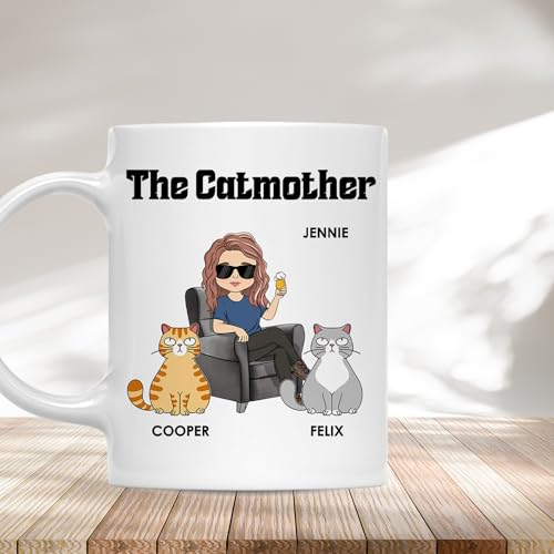 Taza personalizada Wrappiness The Catmother de cerámica 11 oz miniatura 4