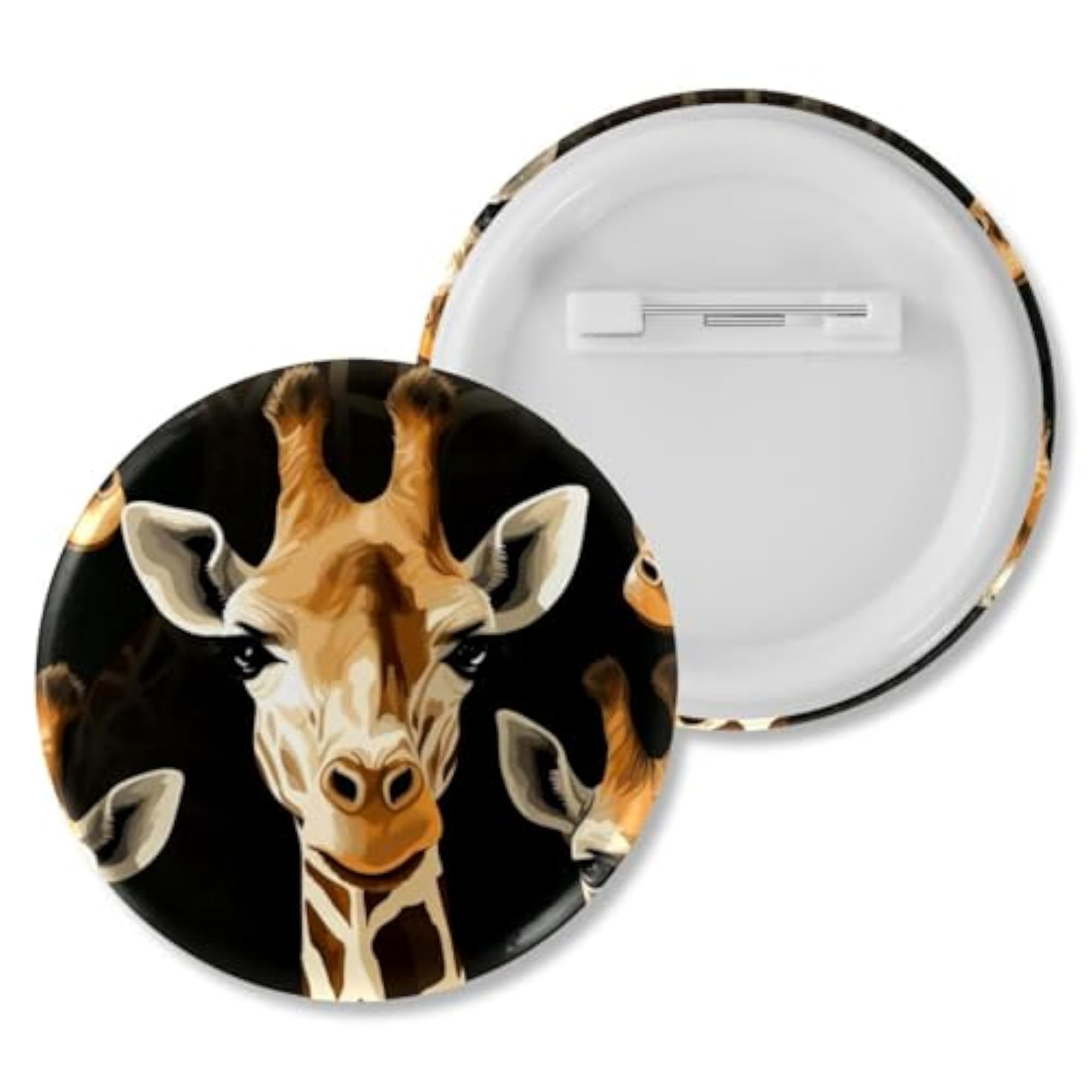 6-Pack Kids' Cute Giraffe Button Pins, Personalizing Brooches
