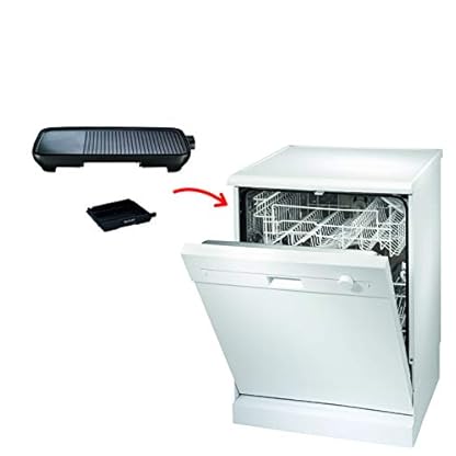 Tefal Tischgrill Malaga TG3918 | Elektrogrill | Regelbarer Thermostat | Antihaftbeschichtete Grillplatte, 2/3 Grill, 1/3 Teppanyaki | Abnehmbares Kabel | Platte+Abtropfschale spülmaschinenfest | 2000W – Bild 5