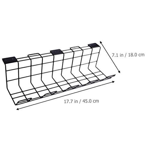 Organizador de cables bajo escritorio NUOBESTY 2 piezas, solución para gestión de cables para oficina en casa con diseño para ahorrar espacio y fácil instalación sin perforaciones miniatura 4