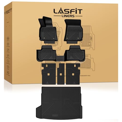 LASFIT Floor Mats & Cargo Mat & Backrest Mats for BMW X3 2025 2026 Custom Fit TPE All Weather 1st & 2nd Row Car Mats and Trunk Liners Accessories for 30 xDrive M50 xDrive