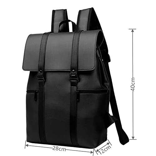 Mochila executiva unissex de couro falso cutblajat-8480 (Preto)