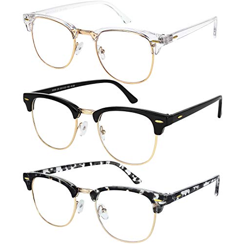 Image of Yogo Vision Blue Light Glasses for Men and Women Semi Rimless Half Rim Computer Eyeglasses