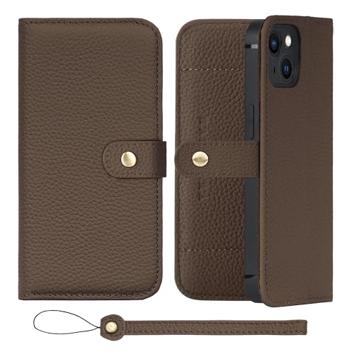 HANATORA for iPhone 15 �P�[�X �蒠�^ �{�v �X�}�z�P�[�X �X�}�z �X�^���h �X�g���b�v �t�� �V�������N�J�[�t���U�[ �x���g���� �}�O�l�b�g�Ȃ� �g�[�v H1SPB-15-Taupe �M�t�g �a���� ���� �j�� �ޏ� ���ꂳ�� ����
