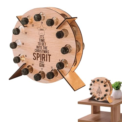 Calendrier de l'Avent en bois ideal comme cadeau de Noel pour amateur de vin