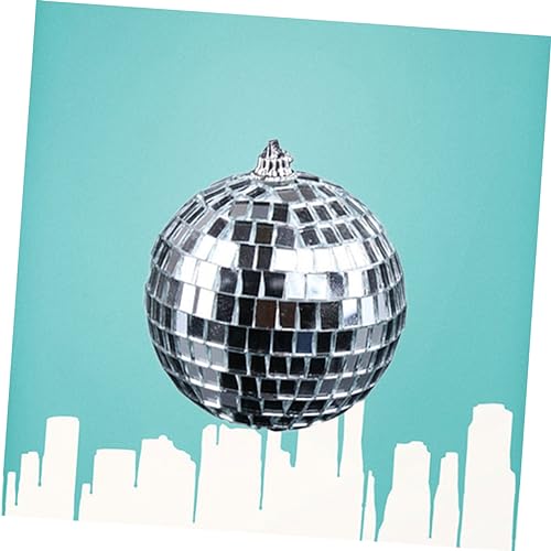 Bola espejada plateada de 1 pieza VALICLUD para fiestas, bodas y festivales de baile, decoración reflectante colgante para discotecas, bares y árboles de Navidad miniatura 4