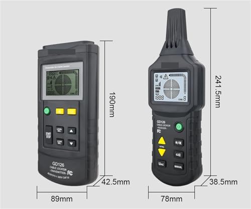 Voltmètre 30-400 V CA/CC et traceur de câble souterrain pour repérage de lignes - 8