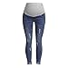 Produktbild Damen Umstandsmode Umstandsjeans lang Stretch Umstandshose Jeans Schwangerschaftshosen Straight Umstandsleggings High Waist Jeanshose Schwangere Leggings Cargo Shorts