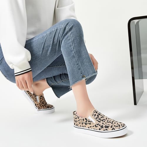 Image of Women's Canvas Slip On Sneakers Non Slip Loafers | low top non slip on walking breathable casual comfortable fashion tennis