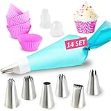 💖 Schöne Geschenkidee: Über das Spritzbeutelset freut sich jeder der Spass am Backen hat. Ob zu Ostern oder Weihnachten. Dank des Cupcake Zubehörs in diesem Back-Set wirst Du allen beschenkten eine riesen Freude bereiten!