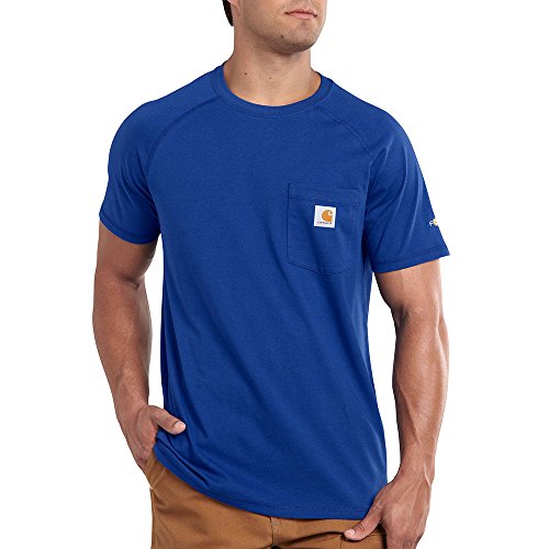 Carhartt Men's Force Relaxed Fit Midweight Short Sleeve Pocket T-Shirt (100410 Prev. Delmont), Nautical Blue, XX-Large