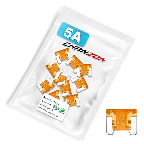 Chanzon 10Pcs 5A Low Profile Mini Micro Blade Fuse 5 Amp 32V Fast...