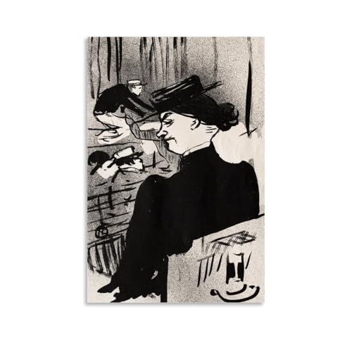 Toile Henri de Toulouse-Lautrec portrait femme au chapeau de 1893