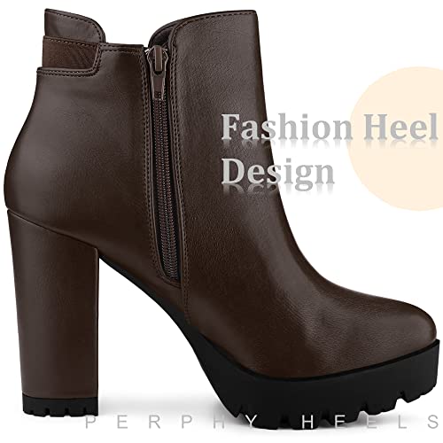 Perphy Platform Chunky High Heels Chelsea Boots for Women4