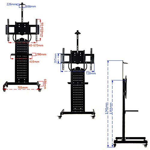 Soporte móvil universal para TV de 32" a 65" pulgadas miniatura 2