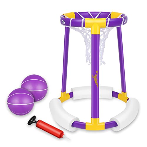 Schwimmender Basketballkorb Für Pool & See - Mit Pumpe & Bällen