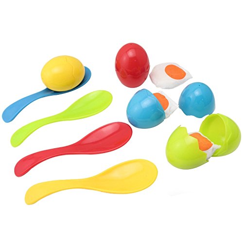 BOHS Egg and Spoon Race Game Set with Yolk - Backyard Lawn Family
