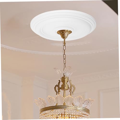 Médaillon de plafond TEHAUX rond à installation rapide pour masquer les défauts de surface