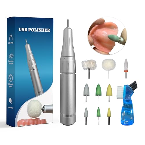 Image of USB Polishing Machine, Portable Electric Mini Polisher 35000 RPM for Edge Correction Smoothing After Repair Cleaning Creating a Shiny Surface, Polishing Head Set with Step-by-Step Instructions