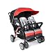 Foundations Infant Toddler Sport Splash 4 Passenger Quad Stroller - Red