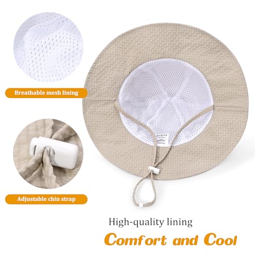 Baby Sun Hat Toddler Boy Girl Beach Hat,Kids Adjustable Outdoor Summer Hat Child Sun Protection Wide Brim 0-6 Months — view 5
