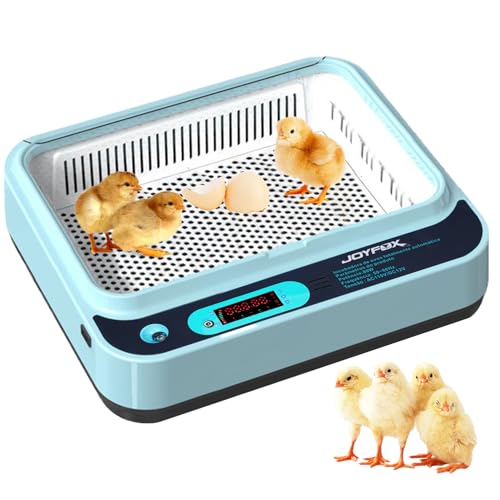 Chocadeira Automática 220V para 48 Ovos com Ovoscópio Integrado, Incubadora Inteligente Joyfox, Rotação 360°, Controle Digital e Abastecimento de Água Automático