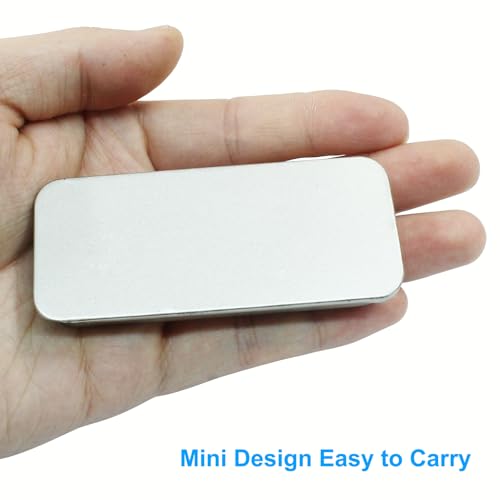 Image of 3 Pcs Mini Metal Tin Box Containers with Lids, Small Metal Slide Top Tin Empty Containers for Candies Jewelry Pills Storage Kit