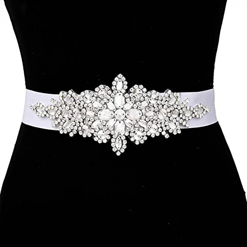 ECYC Ltd Bridal Belt Bling Crystal Rhinestone Wedding Dress Belt Bridesmaids Belts Shiny Diamond Ribbon Belt for Gowns4