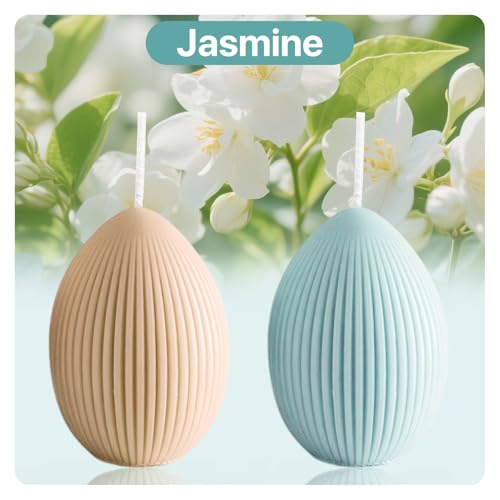 Fieldspark Easter Bunny Candles Orange Set, 2.5'' x 4.5'' Flower & Fruit Scented Candles, Cute Rabbit Shaped Easter Gifts for Kids, Home Decor, Spring Celebration, 2 Pcs — view 3