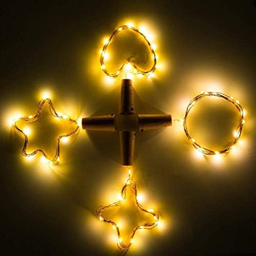Vicloon Bottle Lights, 12 Pack String Lights Wine Lights with Cork, 2M 20 LEDs Copper Wire Battery Operated Warm White Lights DIY Decoration for Parties, Wedding, Outdoor(Battery Box Upgrade Design)
