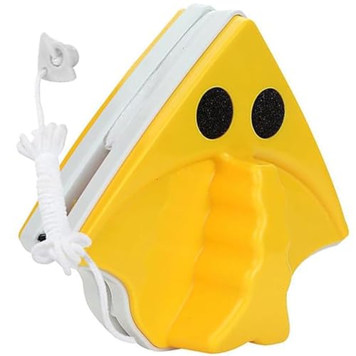 Limpiador de Vidrio de Ventana Magnética de Lado Doble, Limpiador Magnético de Ventanas para Ventanas de un Solo Cristal con un Espesor de 3 8 mm, Amarillo
