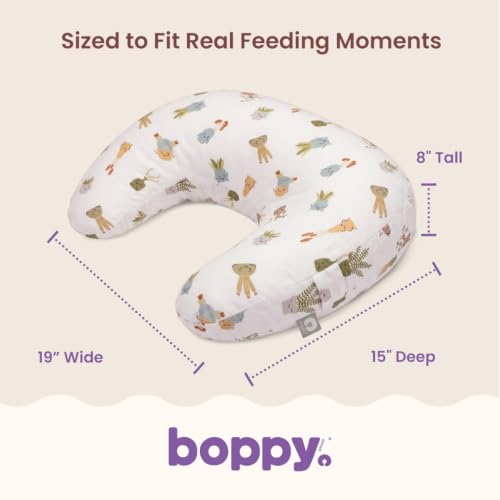 Boppy Nursing Pillow - Verified Safe Breastfeeding Pillow with Softer Fill for Comfortable Support, Machine Wash & Dry Cover, Non-Toxic Materials - Tan Happy Houseplants by Boppy - Image 9