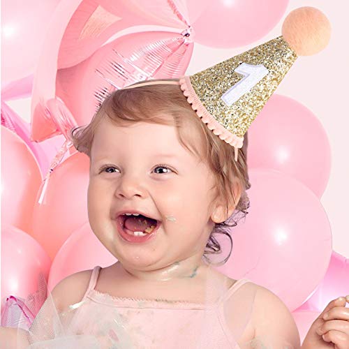 1St Birthday Crown Hat For Baby - First Birthday Party Decor For Baby Show,Birthday Crown Cap For Baby (Peach) #TOP2
