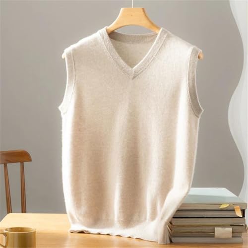 Men’S Casual V-Neck Sweater Slim Fit Sleeveless Soft Knit Pullover2