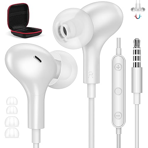 ホワイト 有線イヤホン 音量調整付き ホワイト 有線イヤホン 音量調整付き - メルカリ