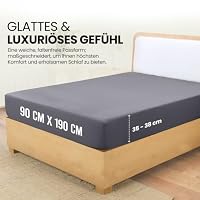 Utopia Bedding - Spannbettlaken 90x190cm - Grau – Ansicht 2