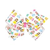Wee Ones Girls' Princess Print Grosgrain Hair Bow on a WeeStay No-Slip Hair Clip, King, Princess