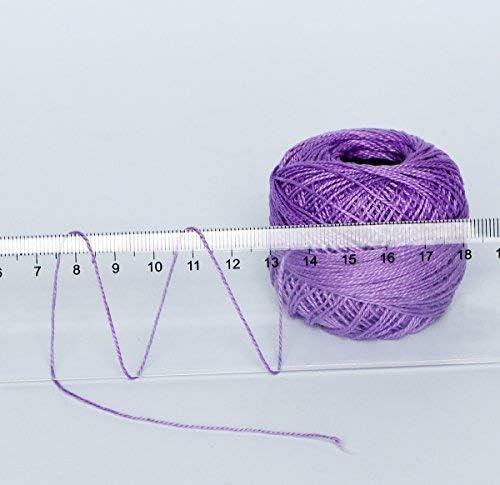 LE PAON Soft 10g Cotton Balls Rainbow Colors of Size 8 Perle/pearl Cotton Threads for Crochet, Hardanger (Suit 7) (Pack of 16)
