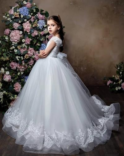 Tulle Flower Girl Dresses for Wedding Lace First Communion Dress Pageant Dress Birthday Party Ball Gowns for Girls3