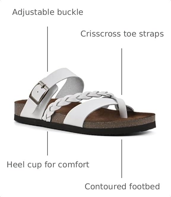Image of White Mountain Women's Hazy Braided Footbed Sandal