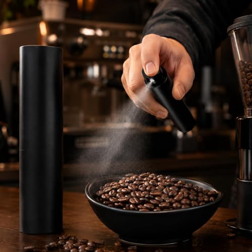 Image of Street27 Coffee Bean Spray Bottle for Espresso & Coffee Grinding | Fine Mist Anti Static Water Sprayer 9.5ml Aluminum Espresso Spray Bottle for Coffee Beans, Grinder & Barista Accessories