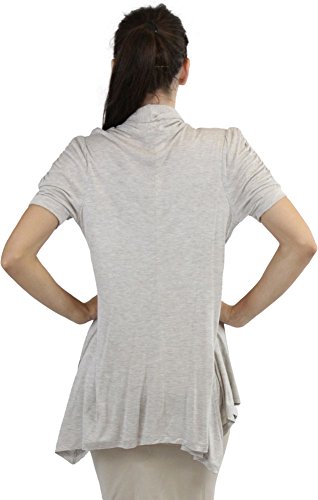 Image of ToBeInStyle Womens Open Front Casual Shrug Lightweight Layering Cardigan Sleeveless or Short Sleeve