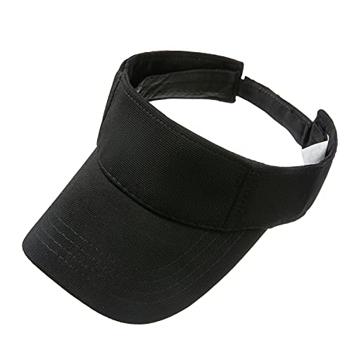 RUIXIA - Casquette Visière Enfant Visière de Golf Fille Garçon Casquette Respirant Réglable Casquette Séchage Rapide Visière Soleil pour Enfant de 1-8 Ans (Noir)