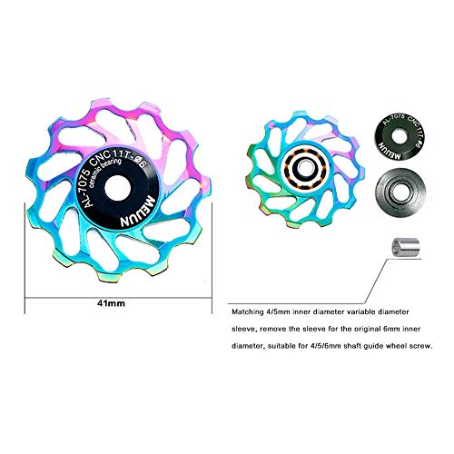Roda guia traseira de cerâmica, Romacci Roda de guia traseira de cerâmica para mountain bike 11T 13T