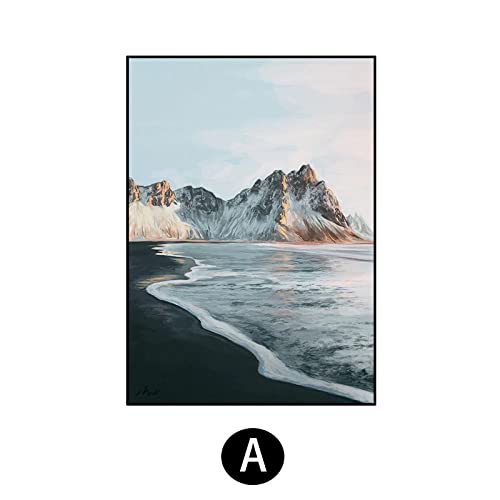 Tableau couteau 3D abstrait Dawn Coast haut de gamme grand format vertical - 5