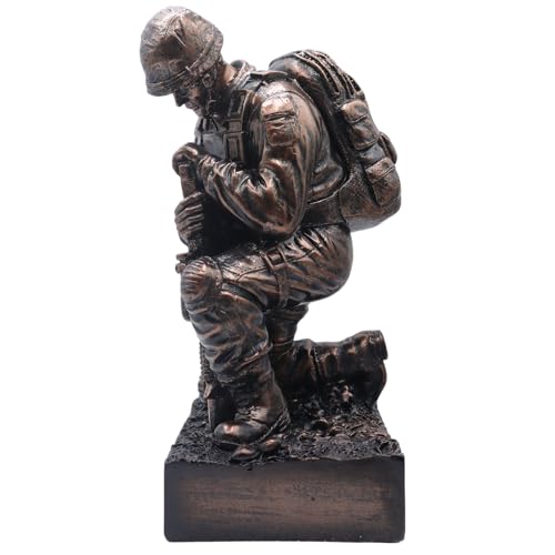Estatua Memorial Soldado Arrodillado Héroes Militares miniatura 5