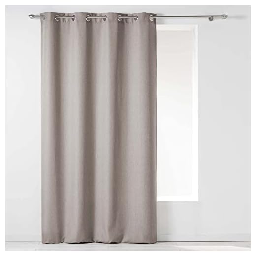 Douceur d'Intérieur, Rideau à Oeillets (140 x 260 cm) Newton Lin, Chambray