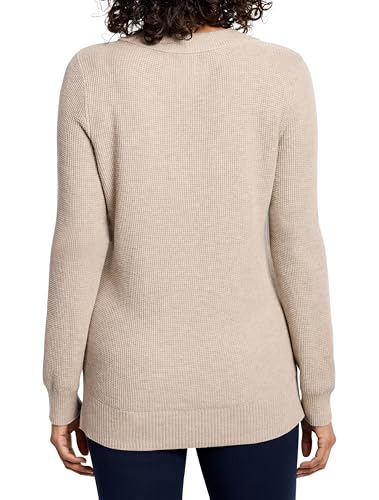NIC+ZOE Women's Waffle Stitch V-Neck Sweater4